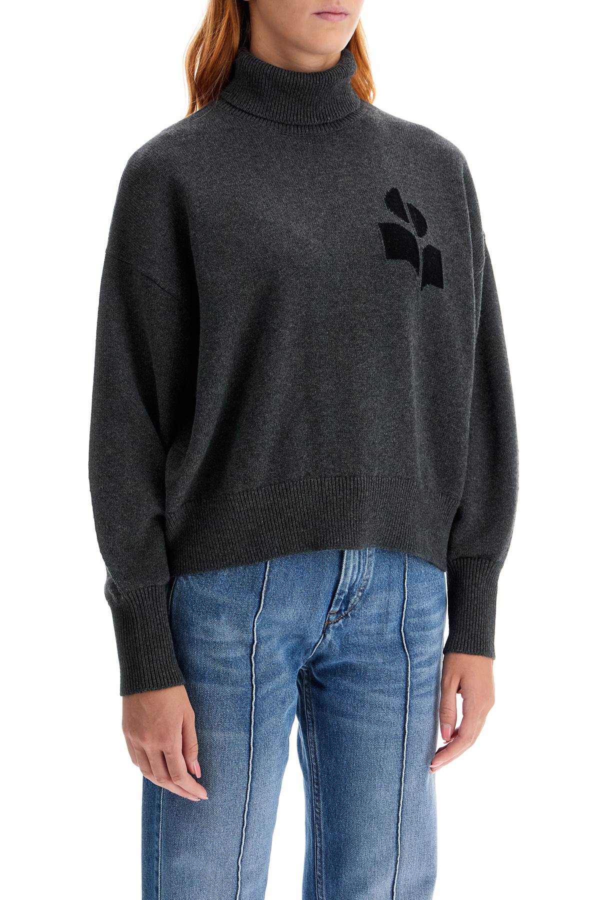 Shop Isabel Marant Étoile "boxy Nash Cotton And Wool Pullover In Grey