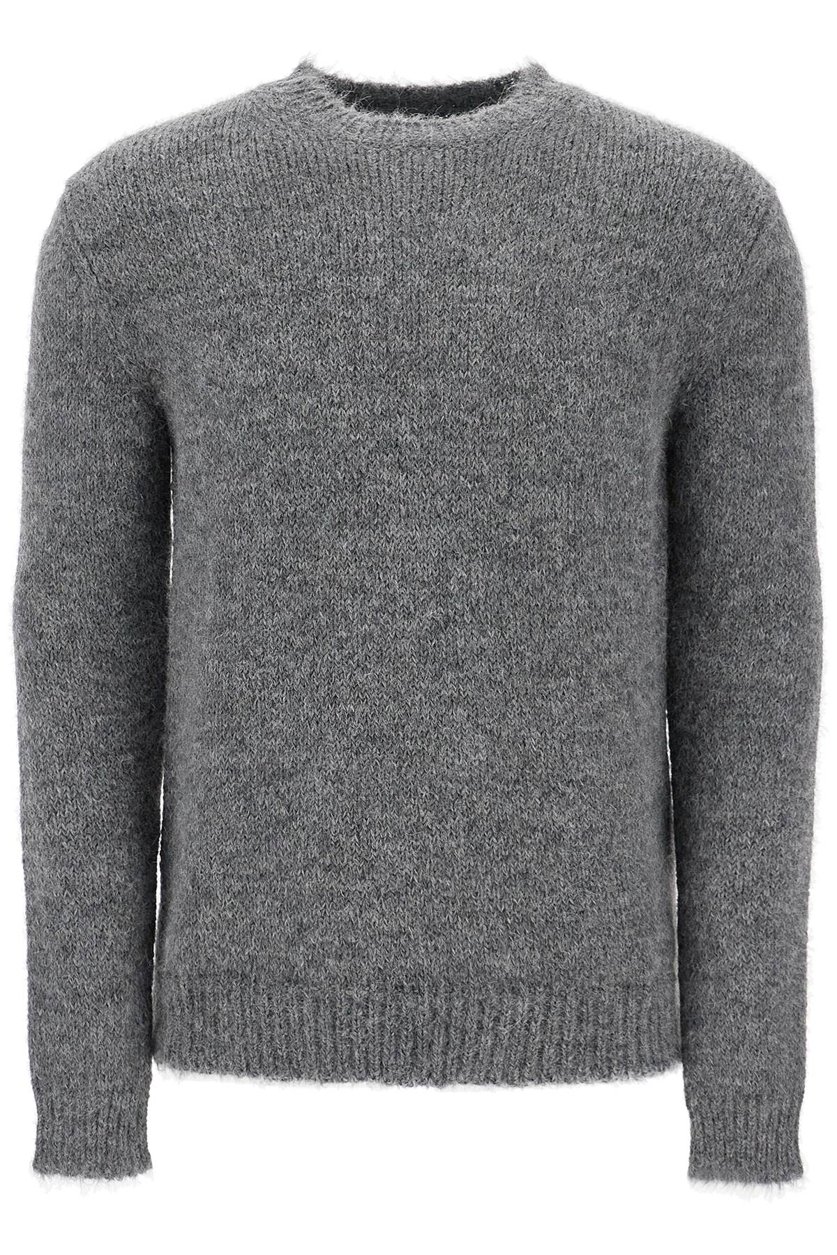 Shop Jil Sander Alpaca Crew Neck Sweater In Grey