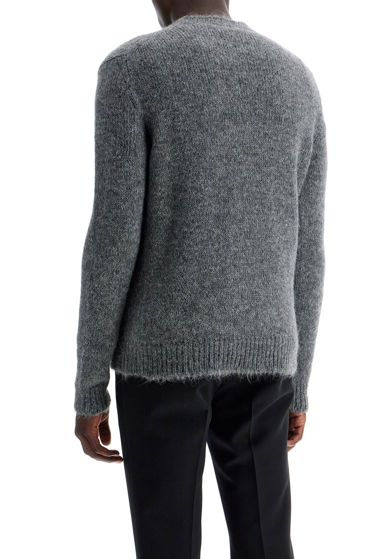 Shop Jil Sander Alpaca Crew Neck Sweater In Grey