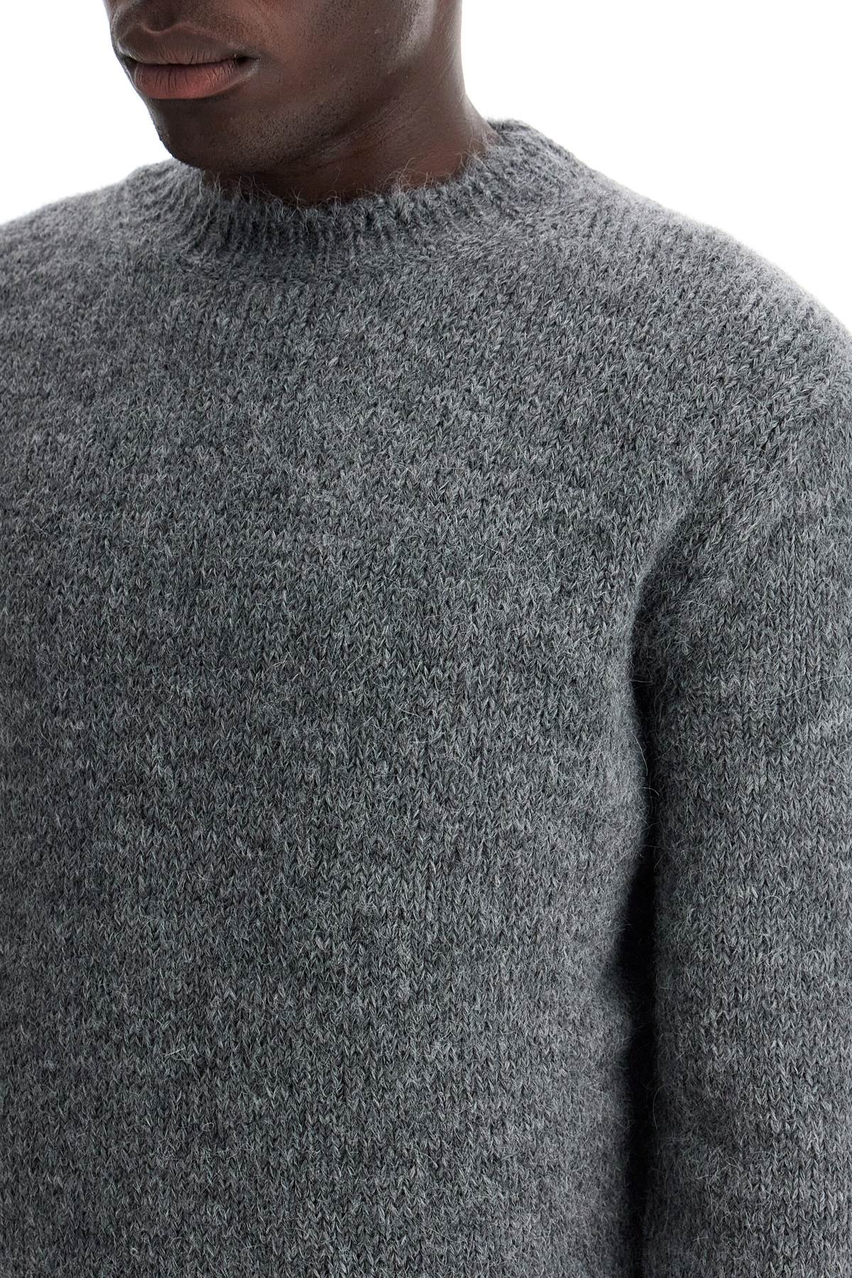 Shop Jil Sander Alpaca Crew Neck Sweater In Grey