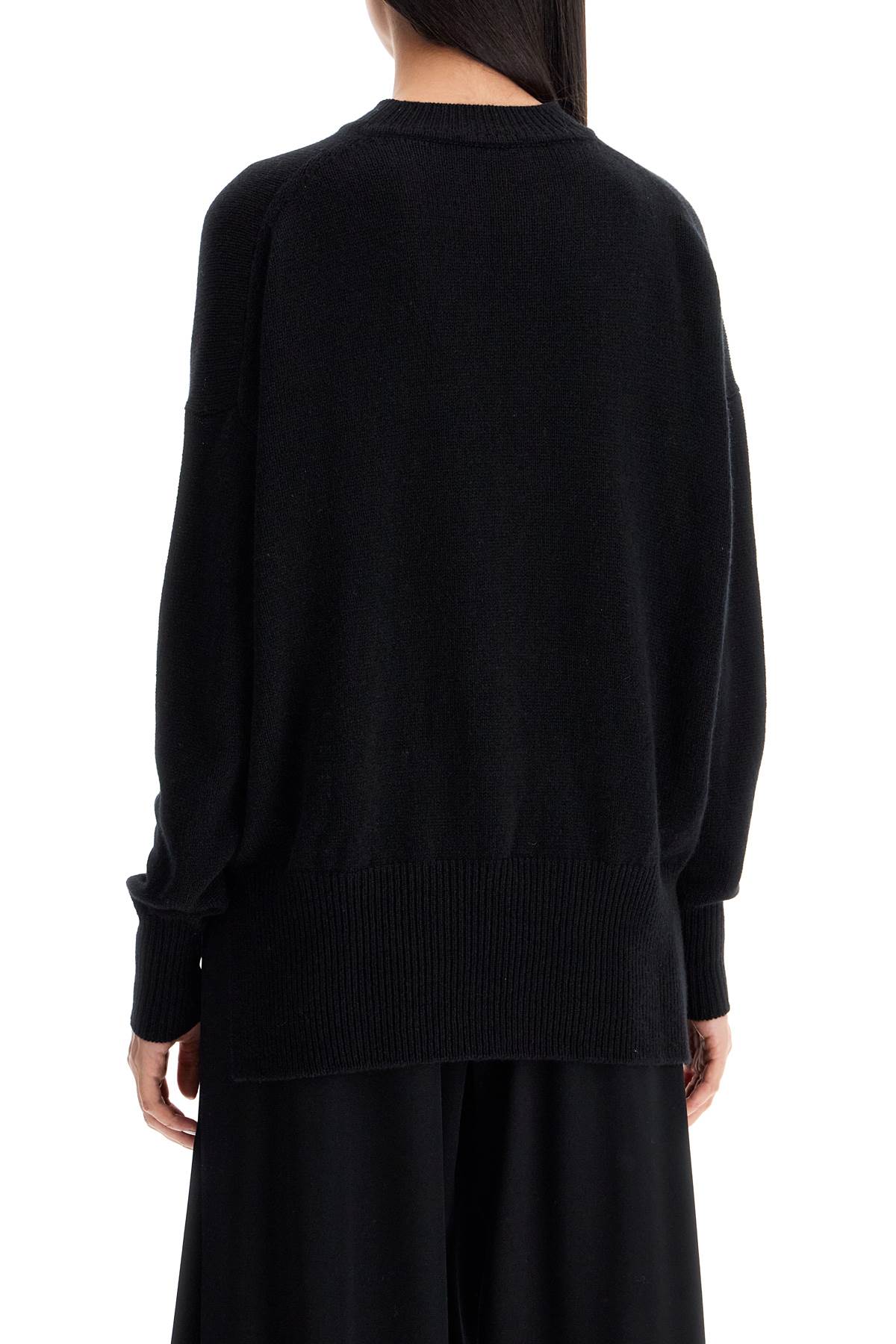 Shop Jil Sander Oversized Cashmere Sweater In Black