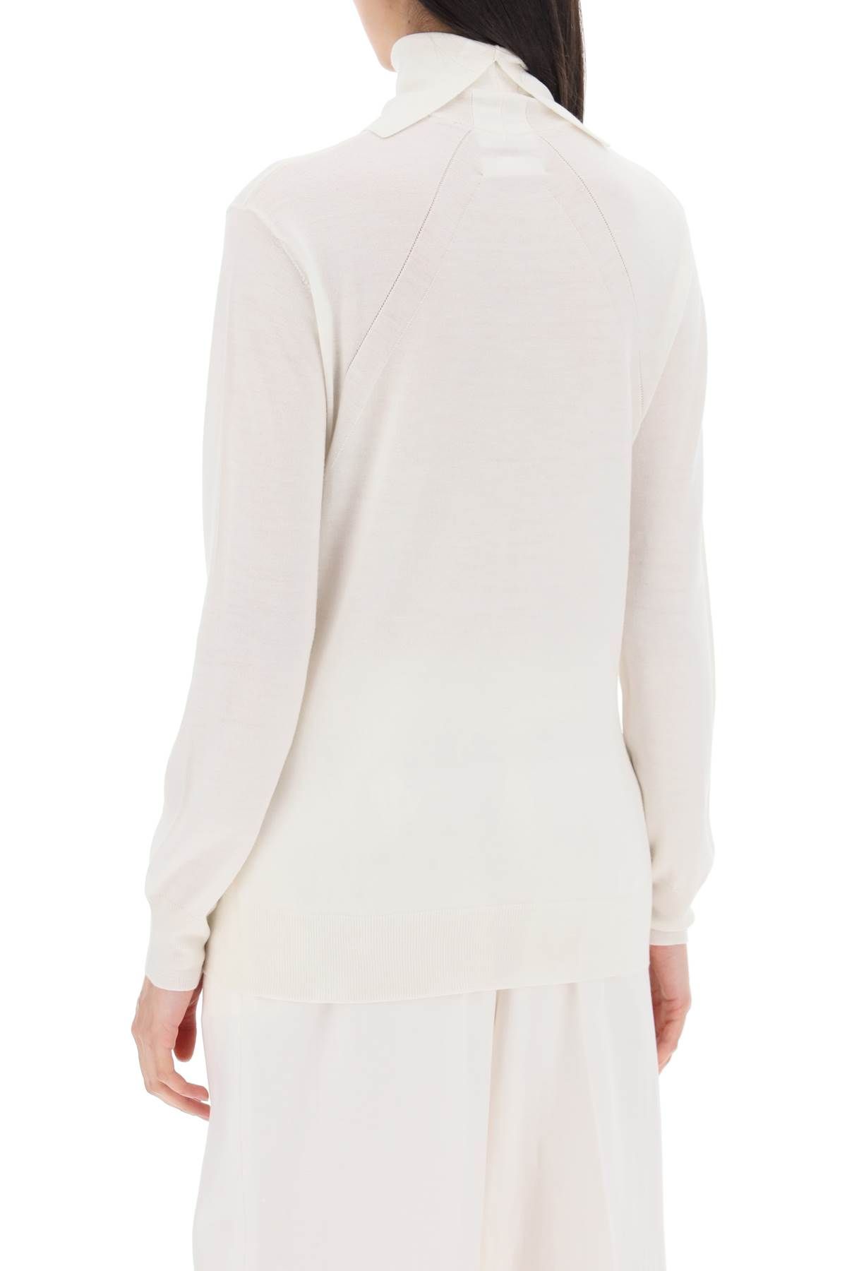Shop Jil Sander "lightweight Merino Wool Dol In White