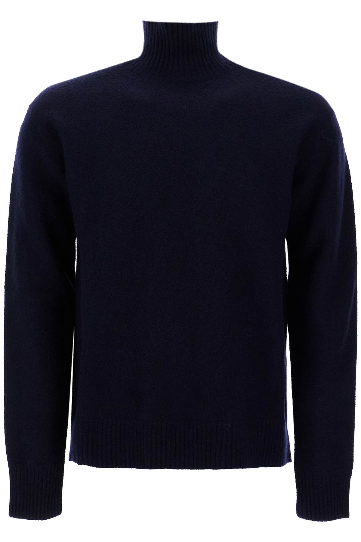 Shop Jil Sander High-neck Wool Pullover Sweater In Blue