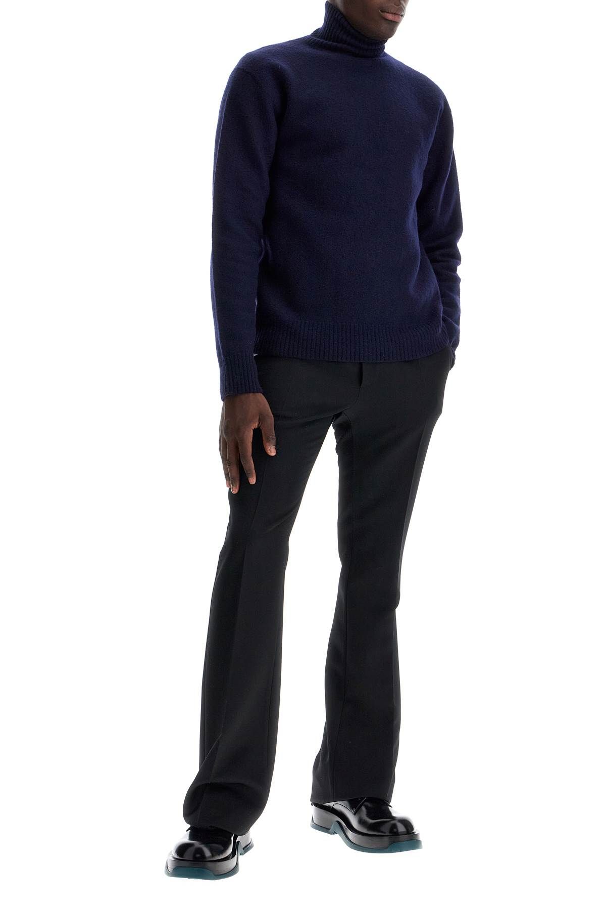 Shop Jil Sander High-neck Wool Pullover Sweater In Blue