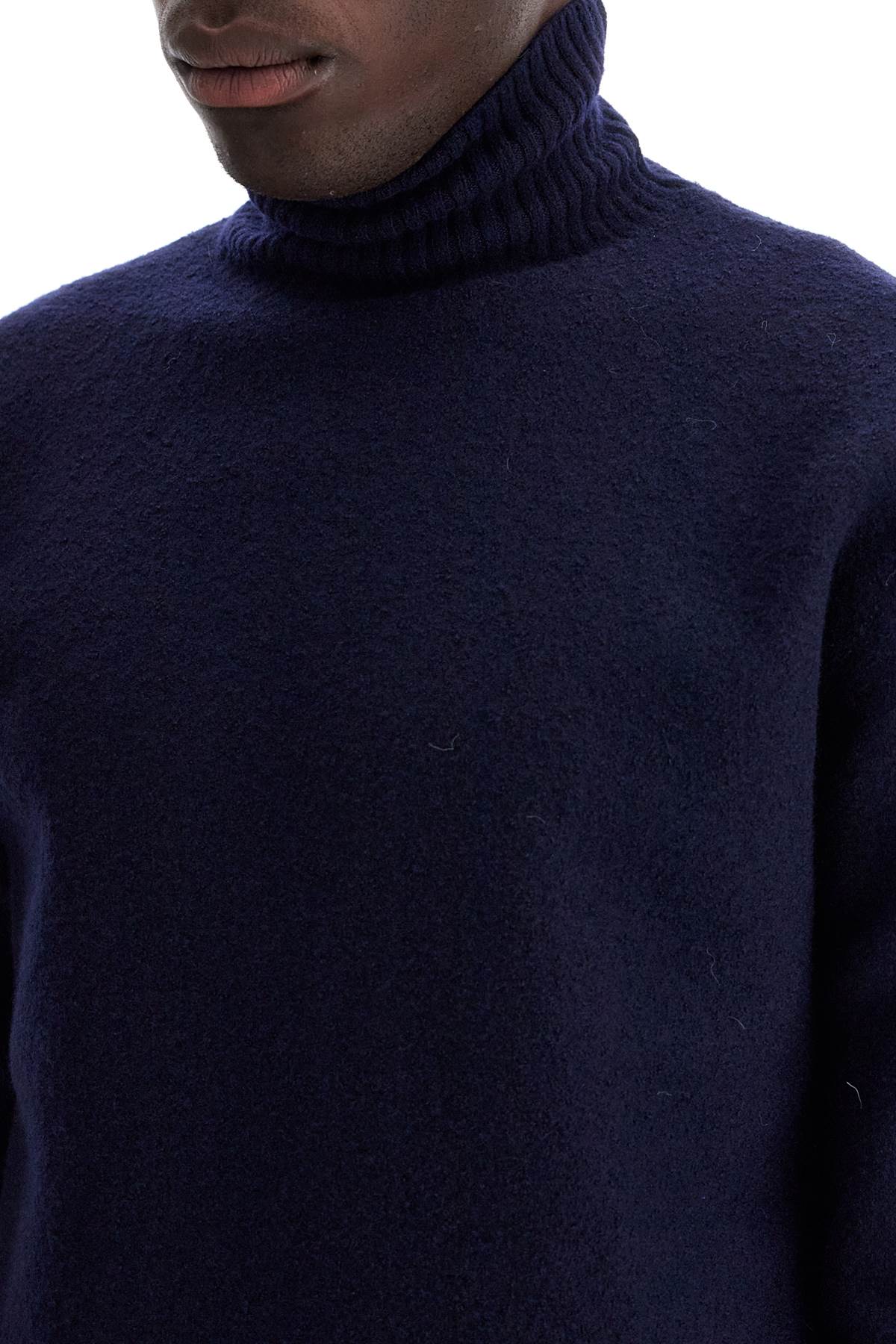 Shop Jil Sander High-neck Wool Pullover Sweater In Blue