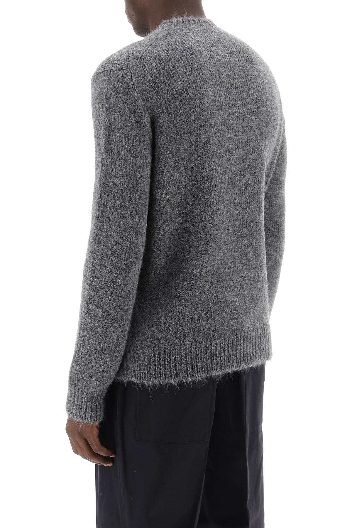Shop Jil Sander Alpaca Crew Neck Sweater In Grey