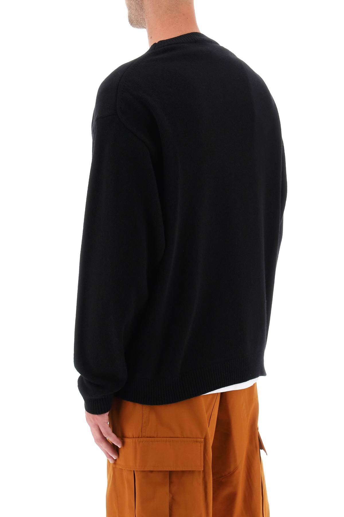 Shop Kenzo Sweater With Boke Flower Patch In Black