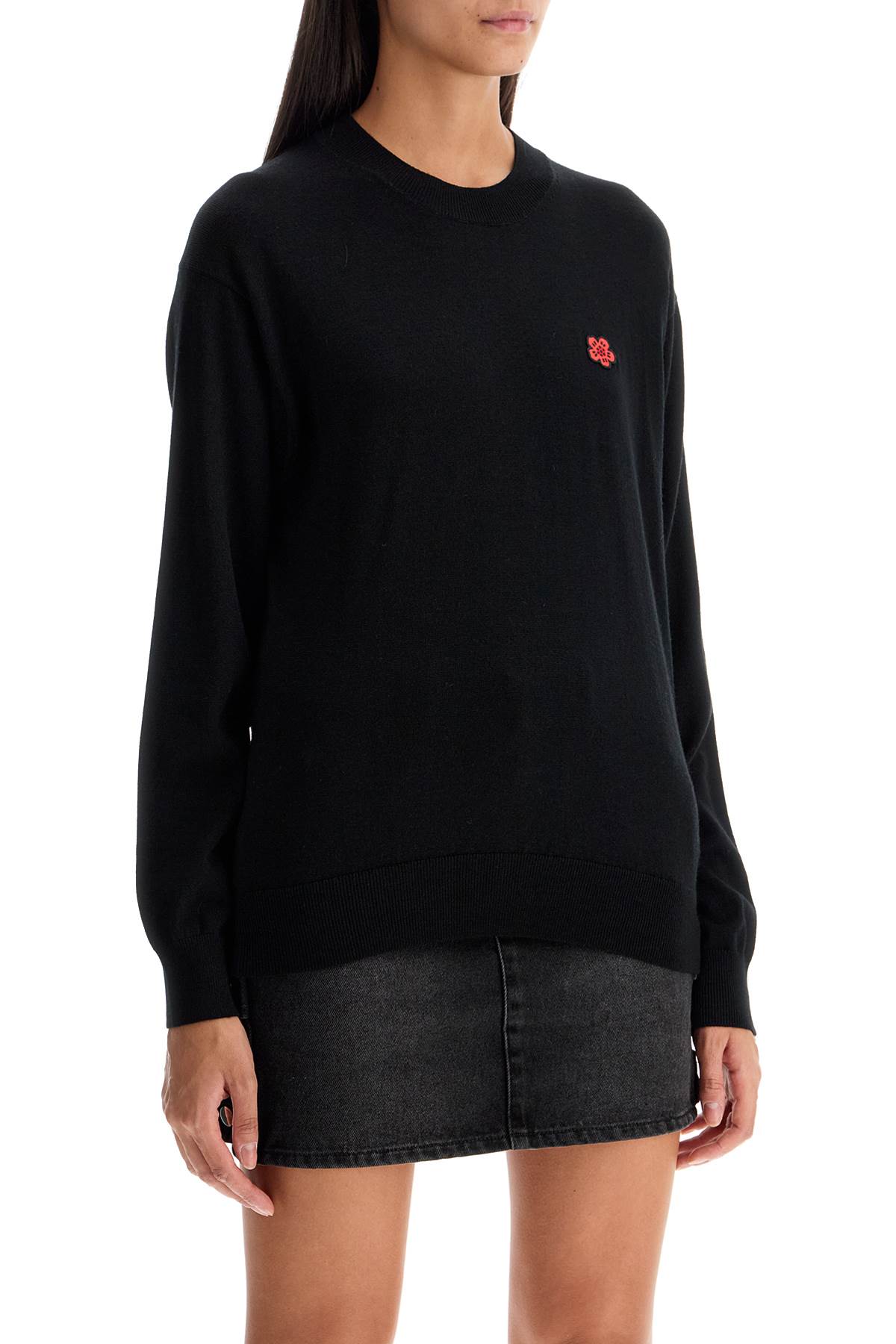 Shop Kenzo Boke Flower Pullover In Black