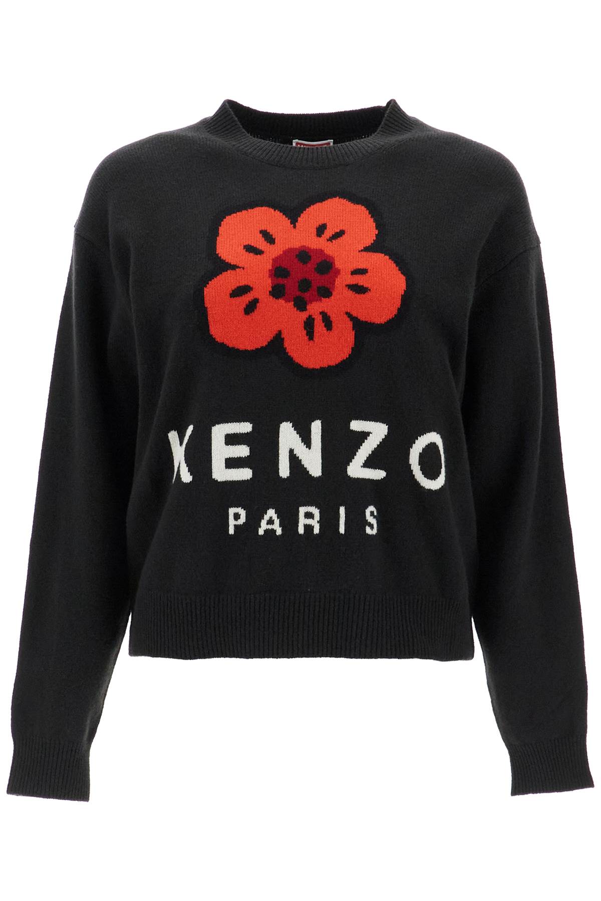 Shop Kenzo 'boke Flower Wool Pullover In Black