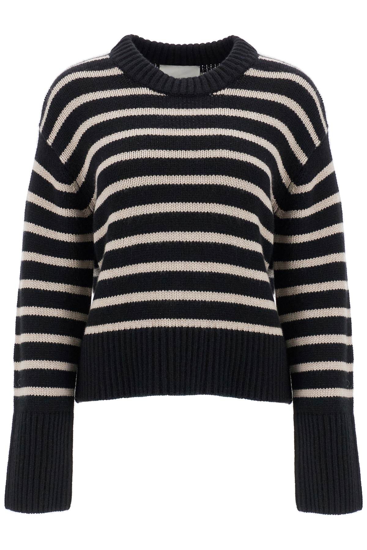 Shop Lisa Yang Striped Cashmere Sony Pullover Sweater In Black