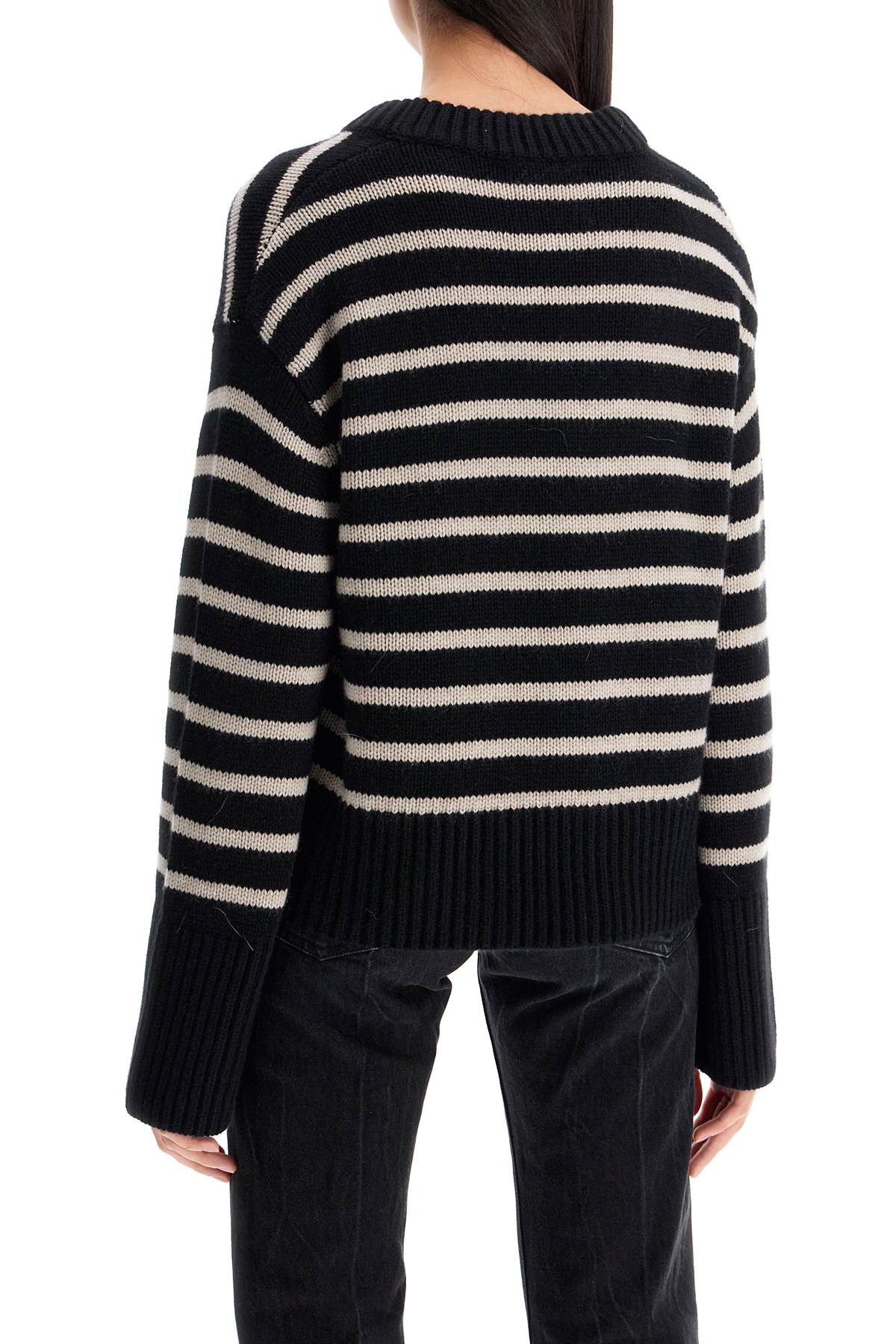 Shop Lisa Yang Striped Cashmere Sony Pullover Sweater In Black