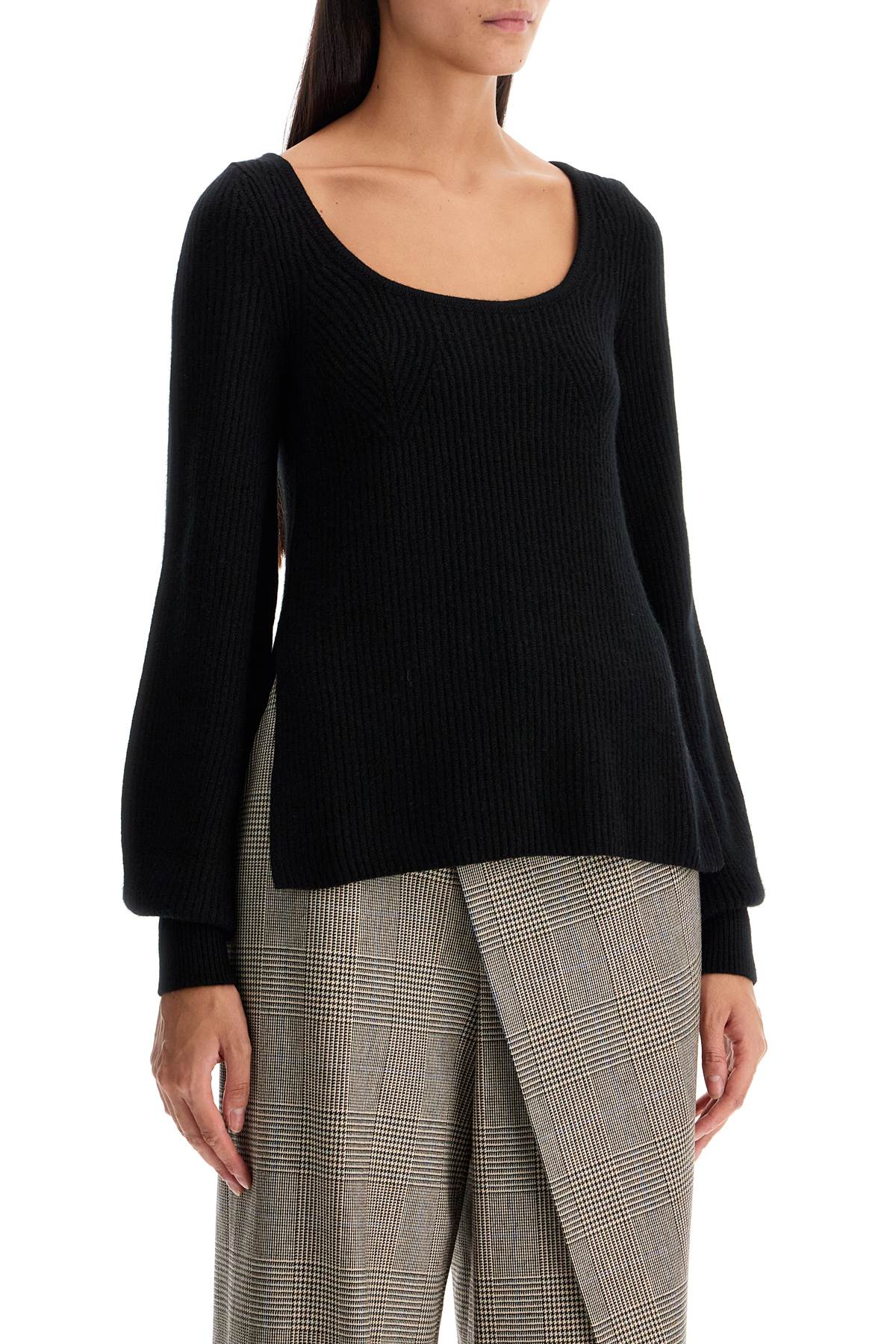 Shop Loulou Studio 'hermus' Ribbed Cashmere In Black