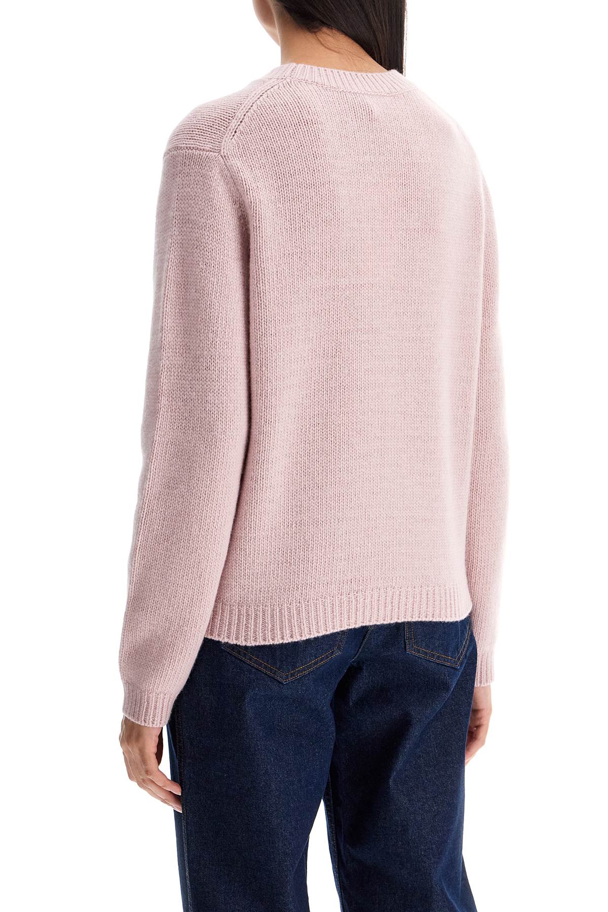 Shop Maison Kitsuné Sweater With Intarsia In Pink