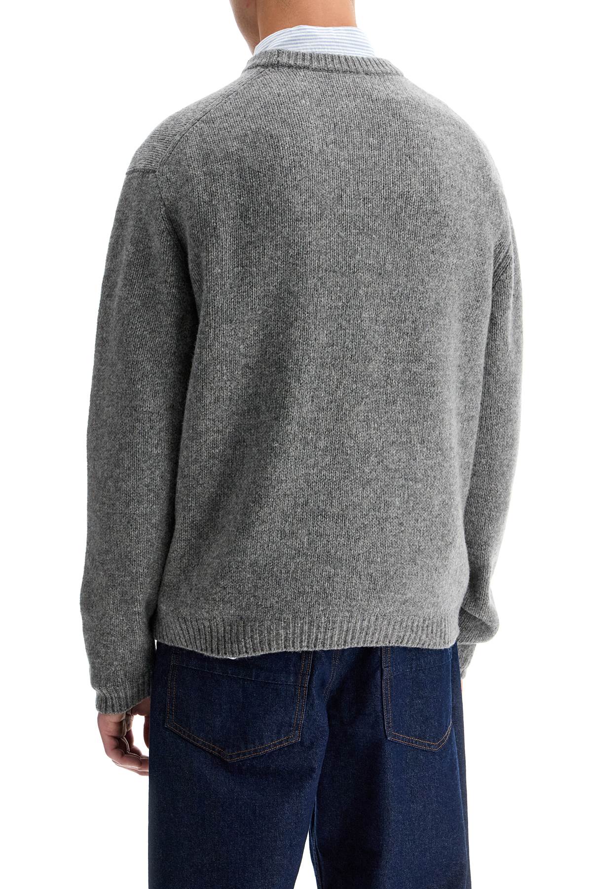 Shop Maison Kitsuné Sweater In Wool In Grey