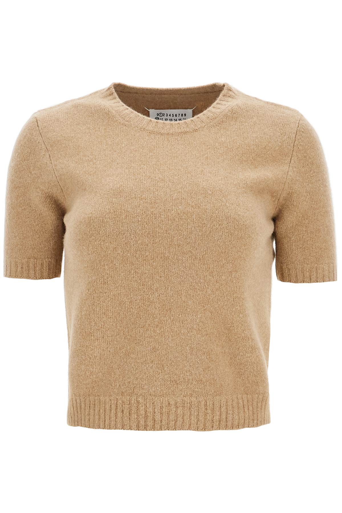 Shop Maison Margiela Wool Crewneck Sweater In Beige