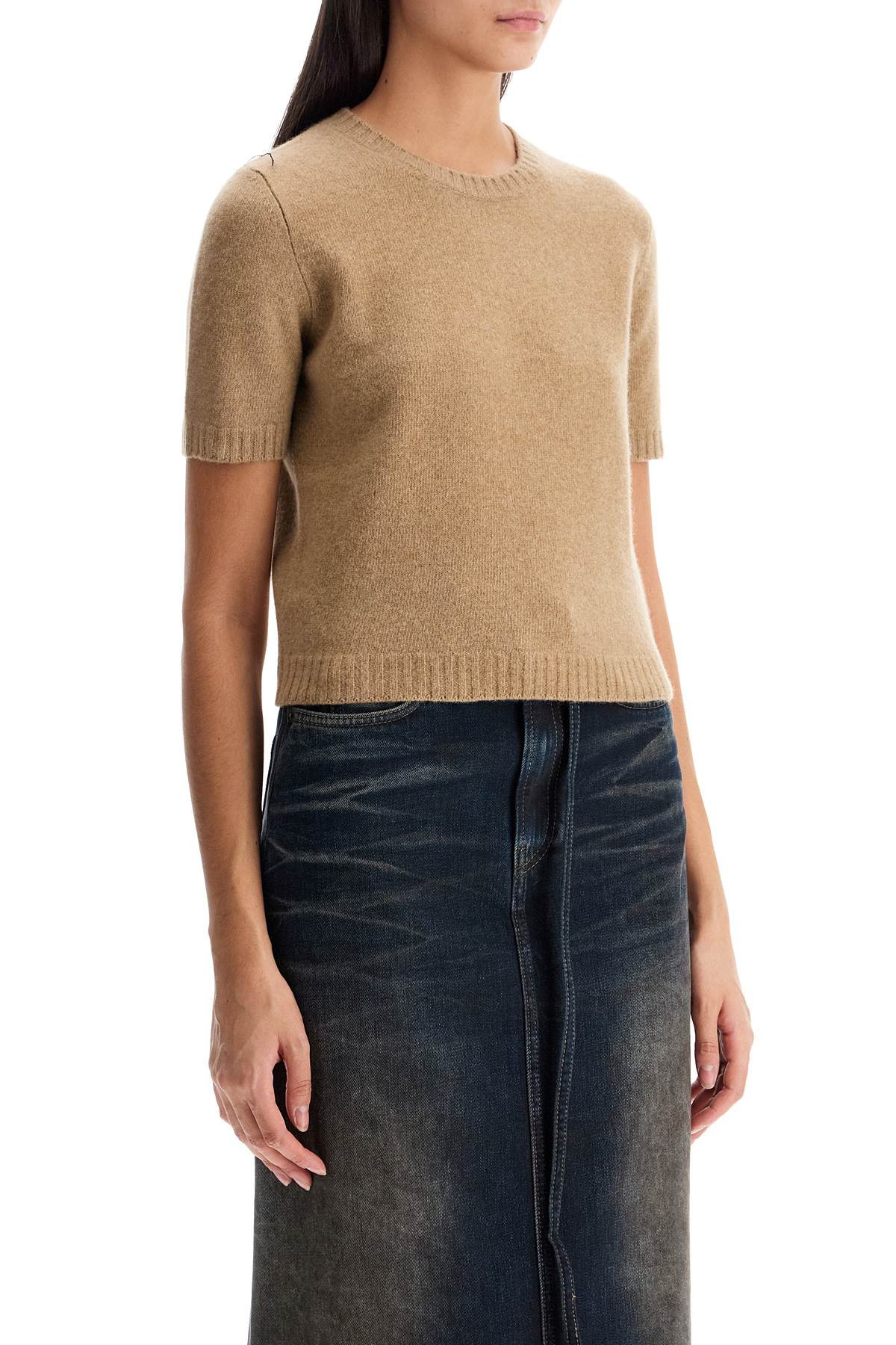 Shop Maison Margiela Wool Crewneck Sweater In Beige