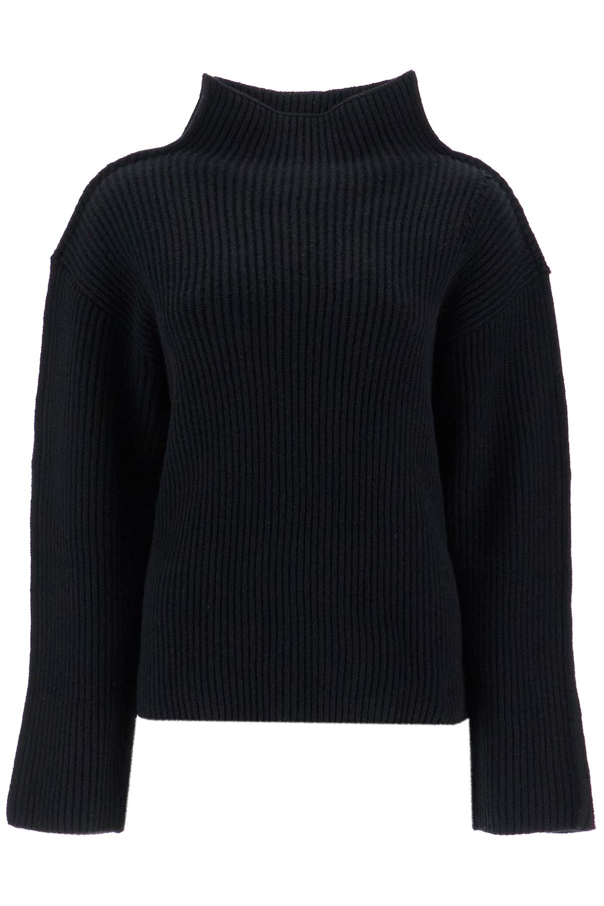 Shop Marni 'oversized High-neck Pul In Black