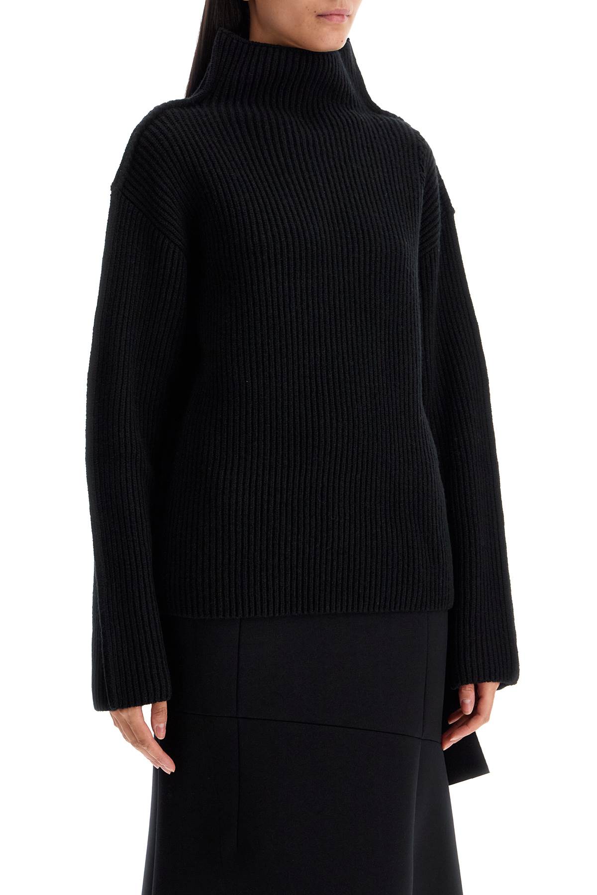 Shop Marni 'oversized High-neck Pul In Black