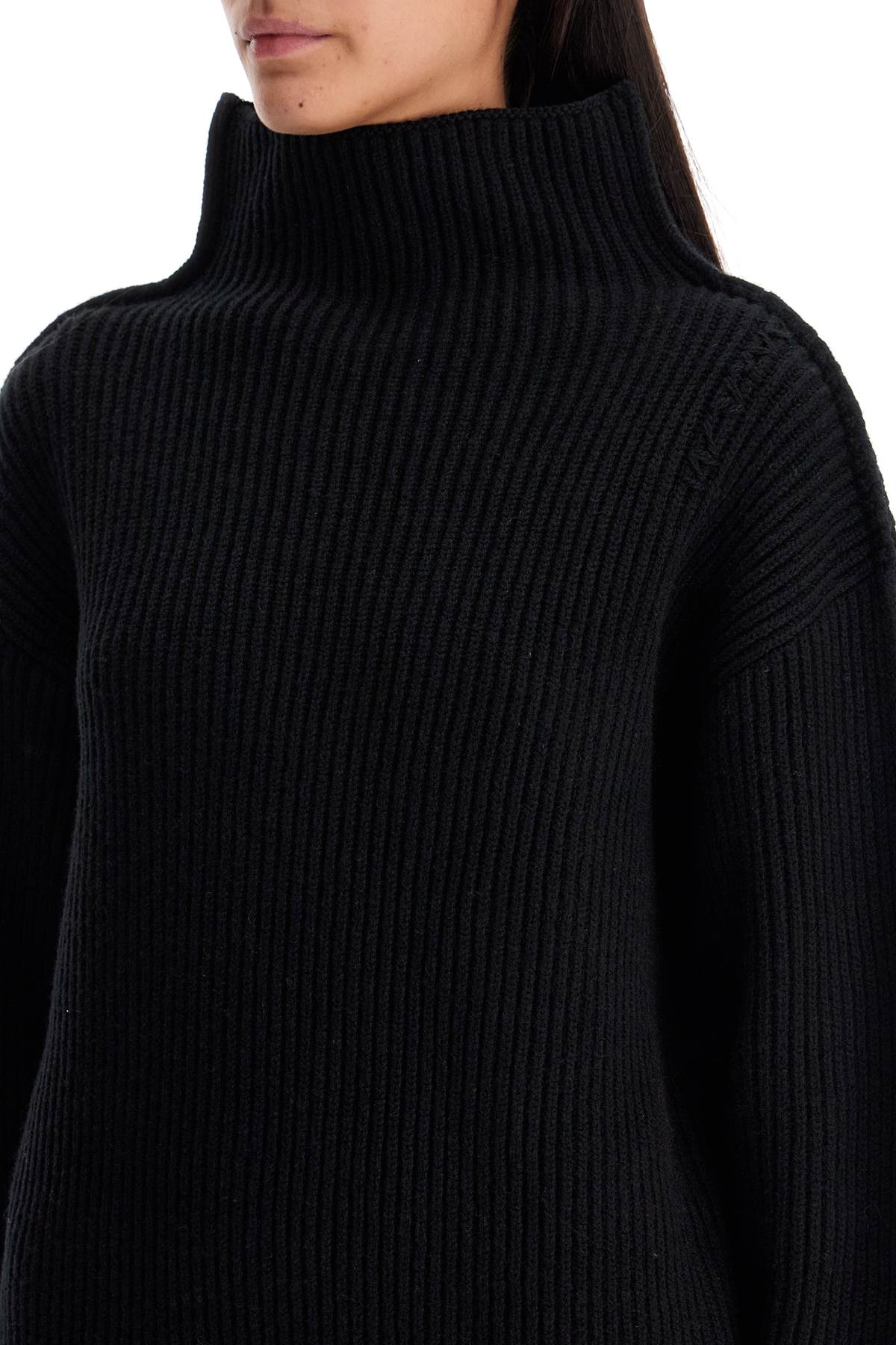 Shop Marni 'oversized High-neck Pul In Black