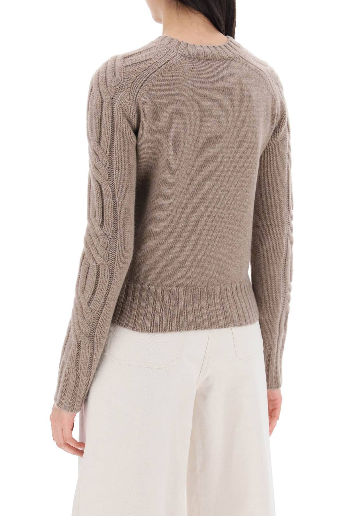 Shop Max Mara Cashmere Berlin Pullover Sweater In Khaki