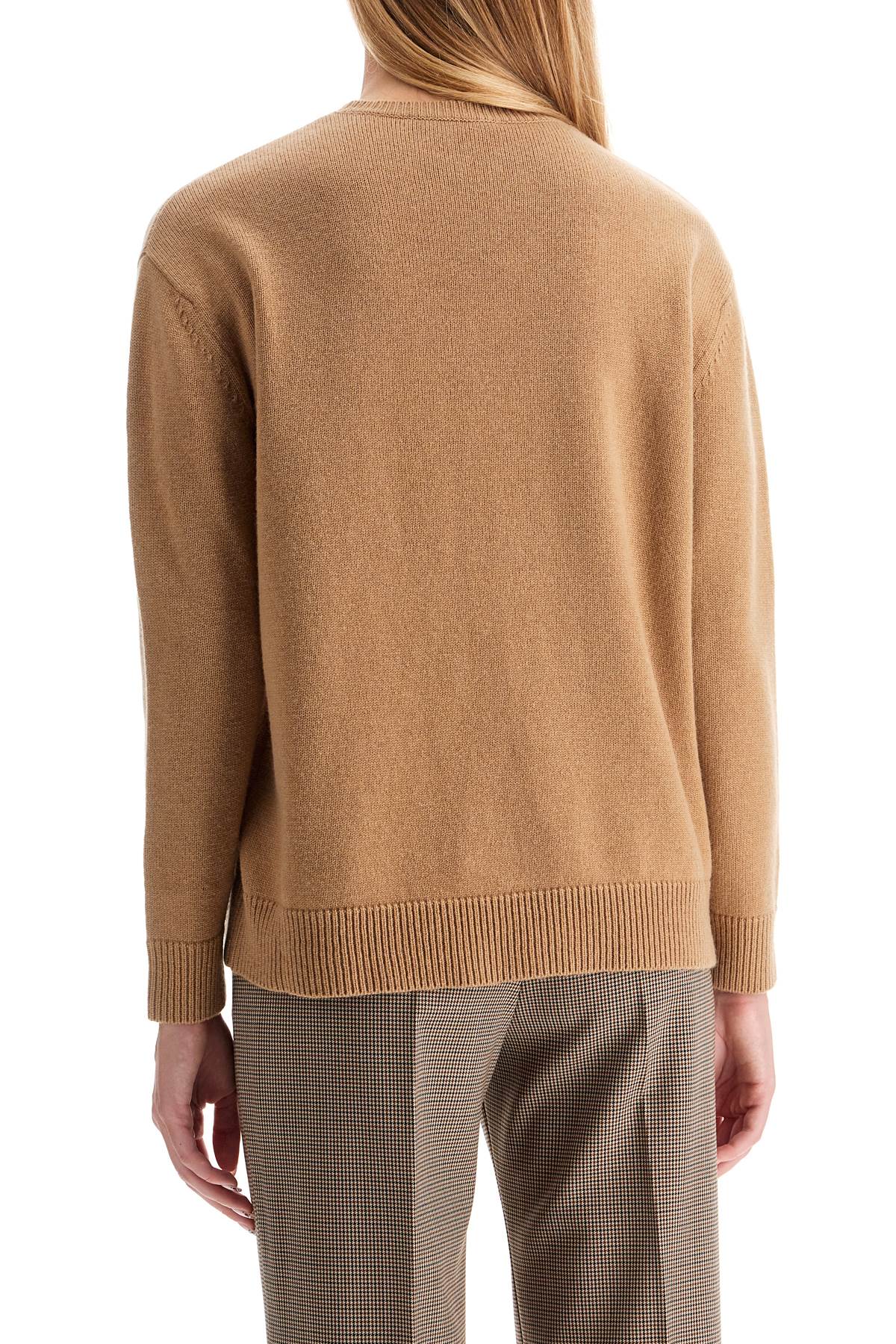 Shop Max Mara Form With Embroidery And Sequins Pullover In Beige