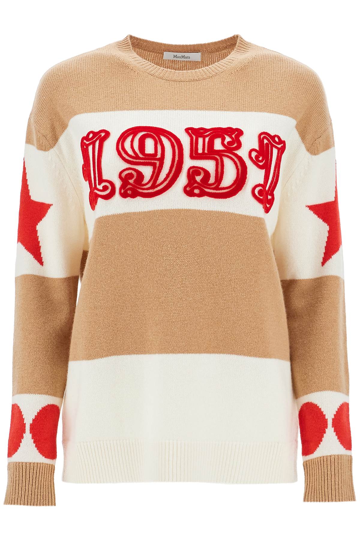 Shop Max Mara 'wool And Cashmere Pullover In Beige