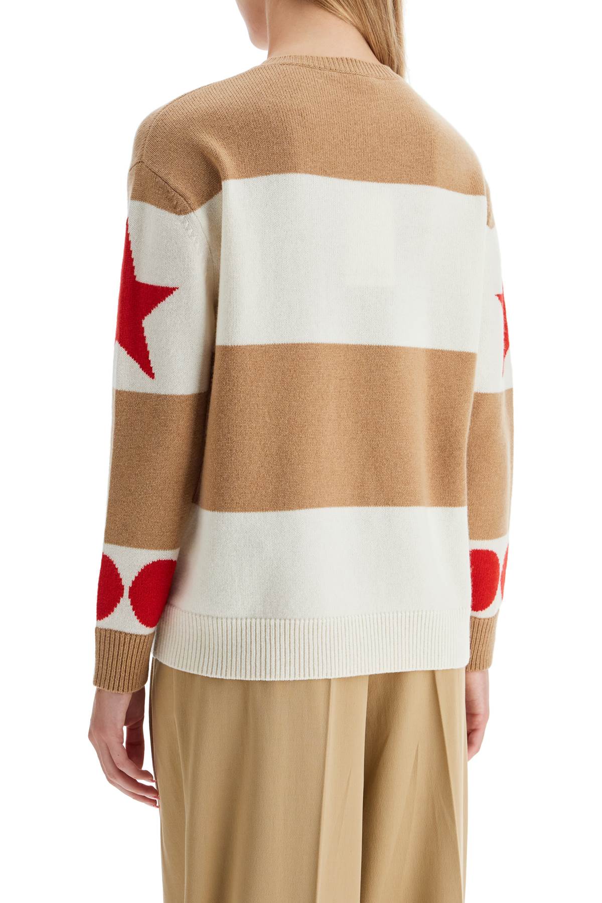 Shop Max Mara 'wool And Cashmere Pullover In Beige