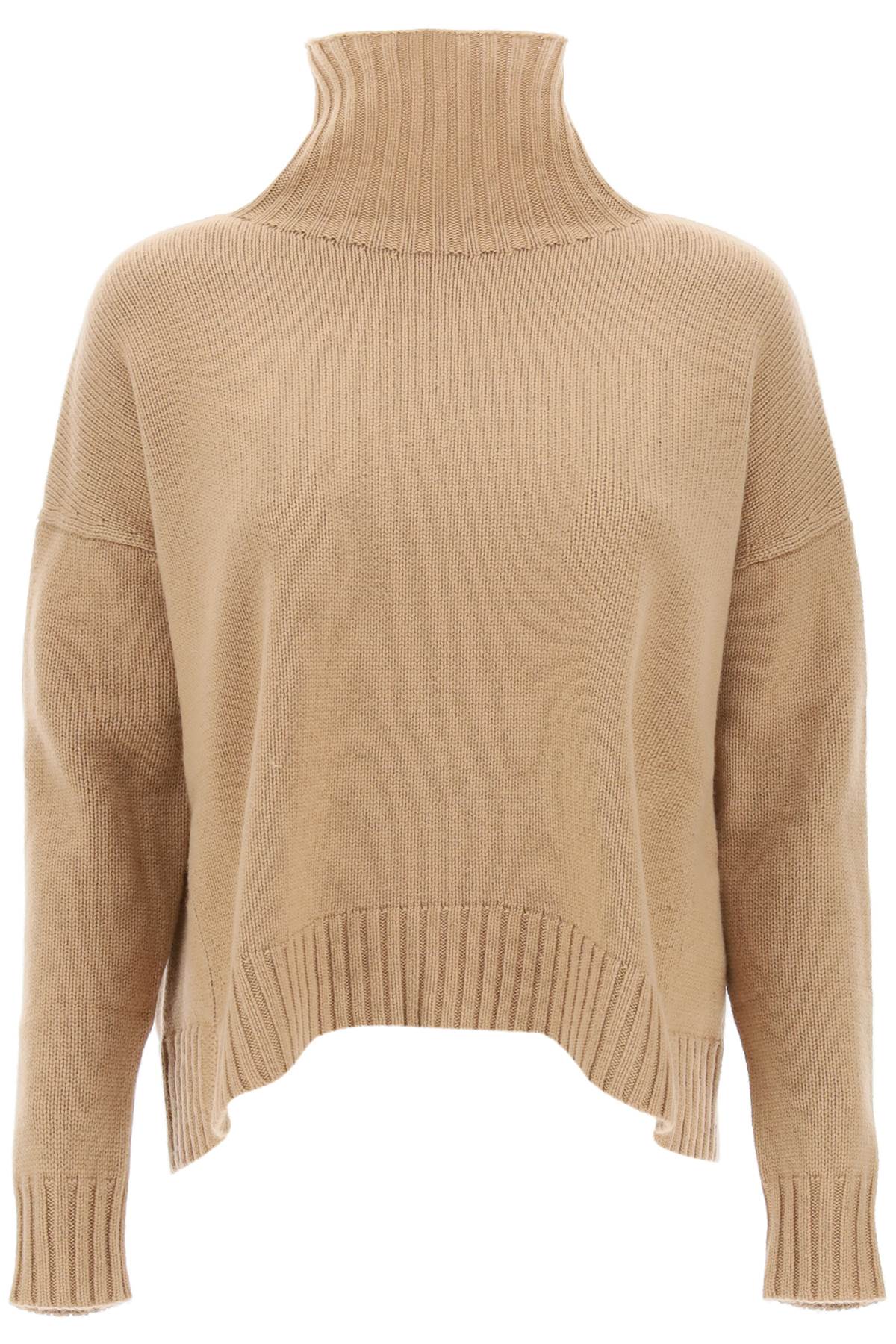 Max Mara 'gianna' Wool And Cashmere Funnel-neck Jumper In Camel