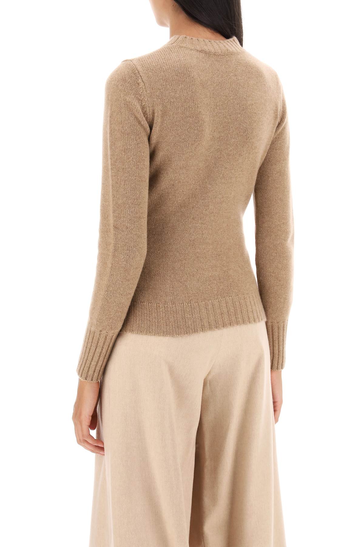 Shop Max Mara Omelia Cashmere Sweater In Brown