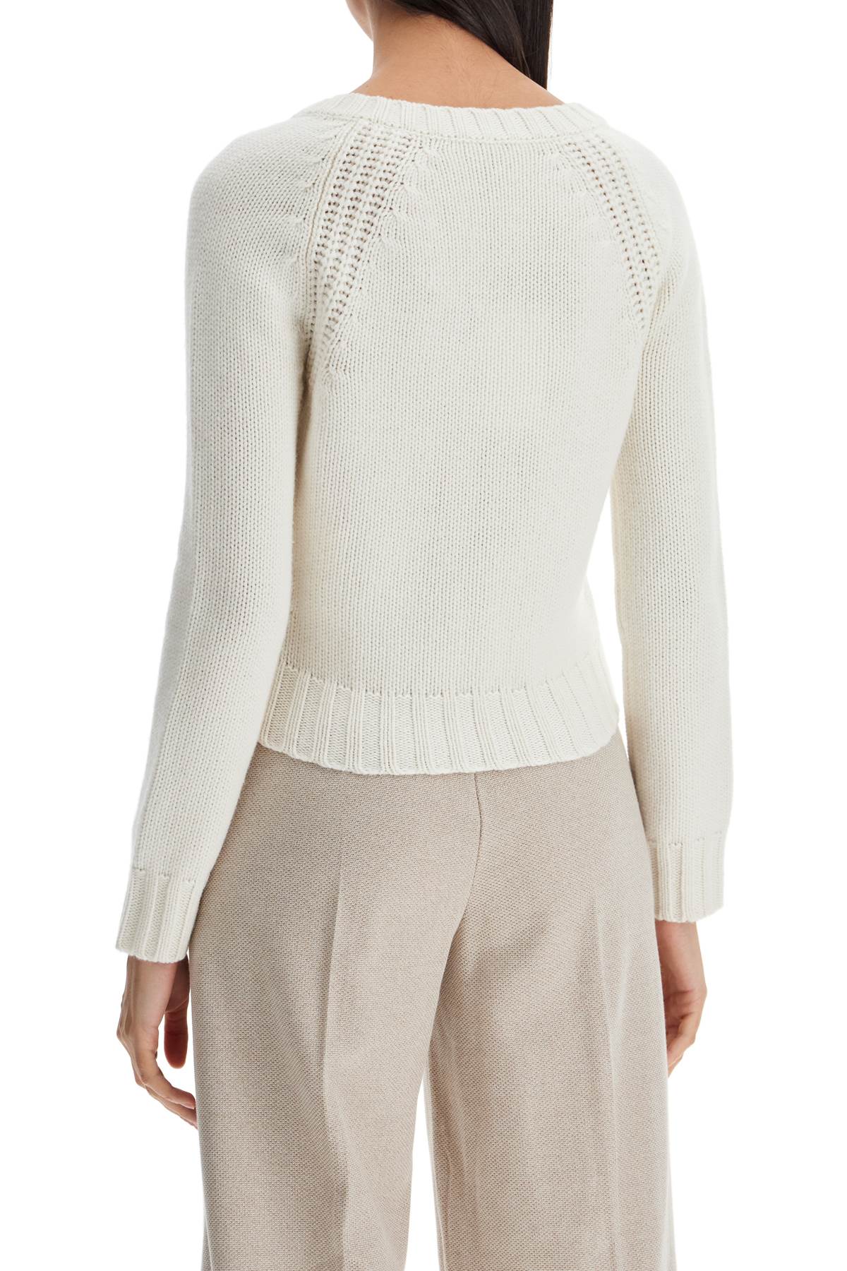 Shop Max Mara Cashmere Pullover Sweater In White