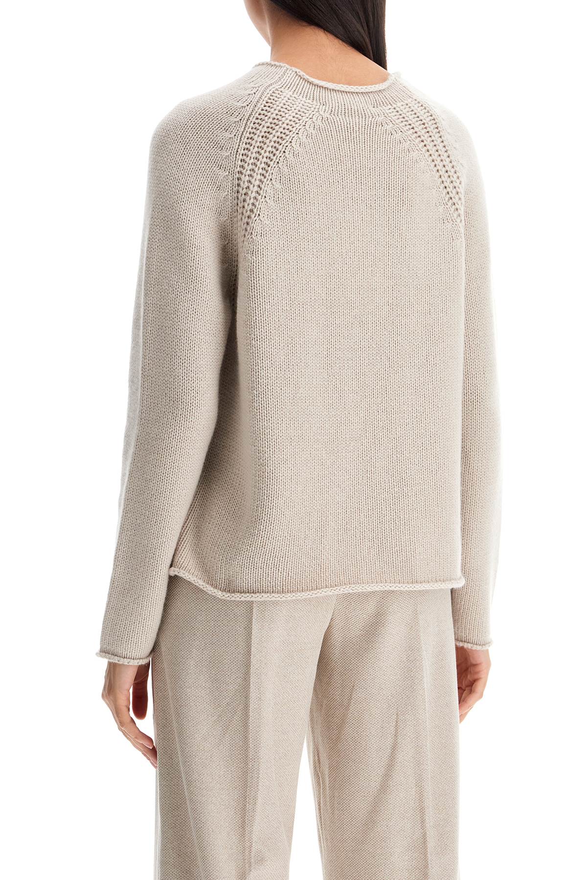 Shop Max Mara Cashmere Pullover Sweater In Beige