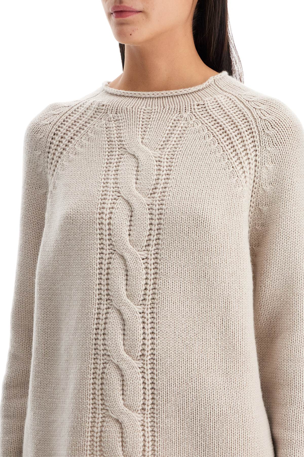 Shop Max Mara Cashmere Pullover Sweater In Beige