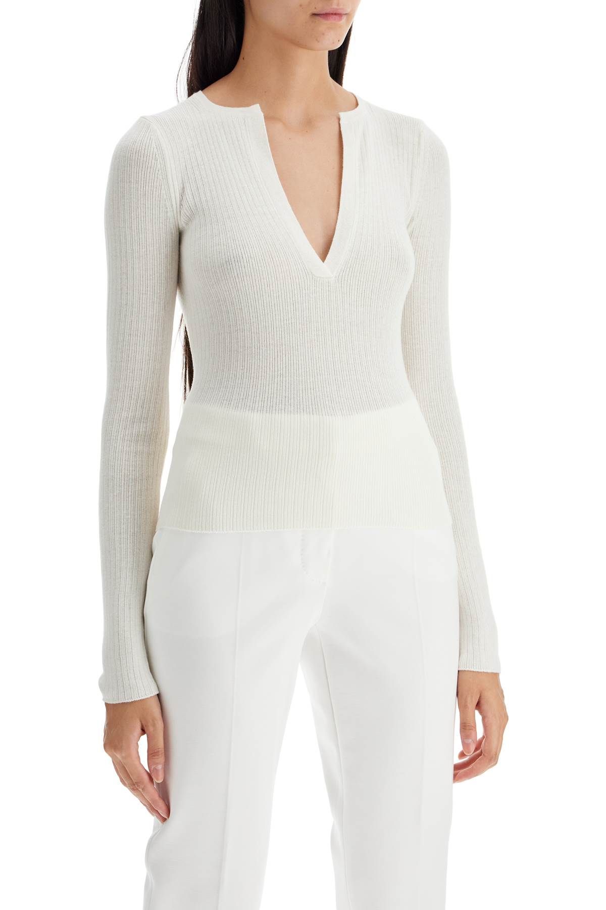 Shop Max Mara 'silk And Cashmere 'scream In White