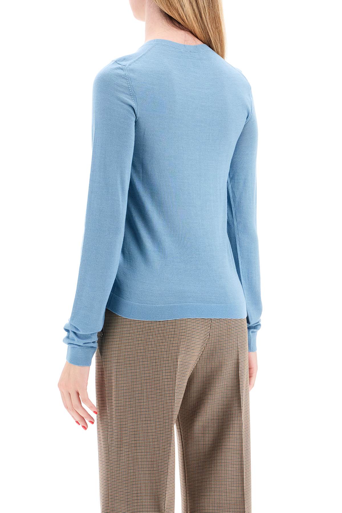 Shop Mrz 'cashmere And Silk Blend Sweater In Light Blue