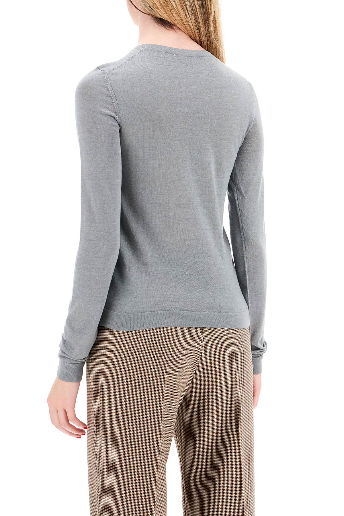 Shop Mrz 'cashmere And Silk Blend Sweater In Grey