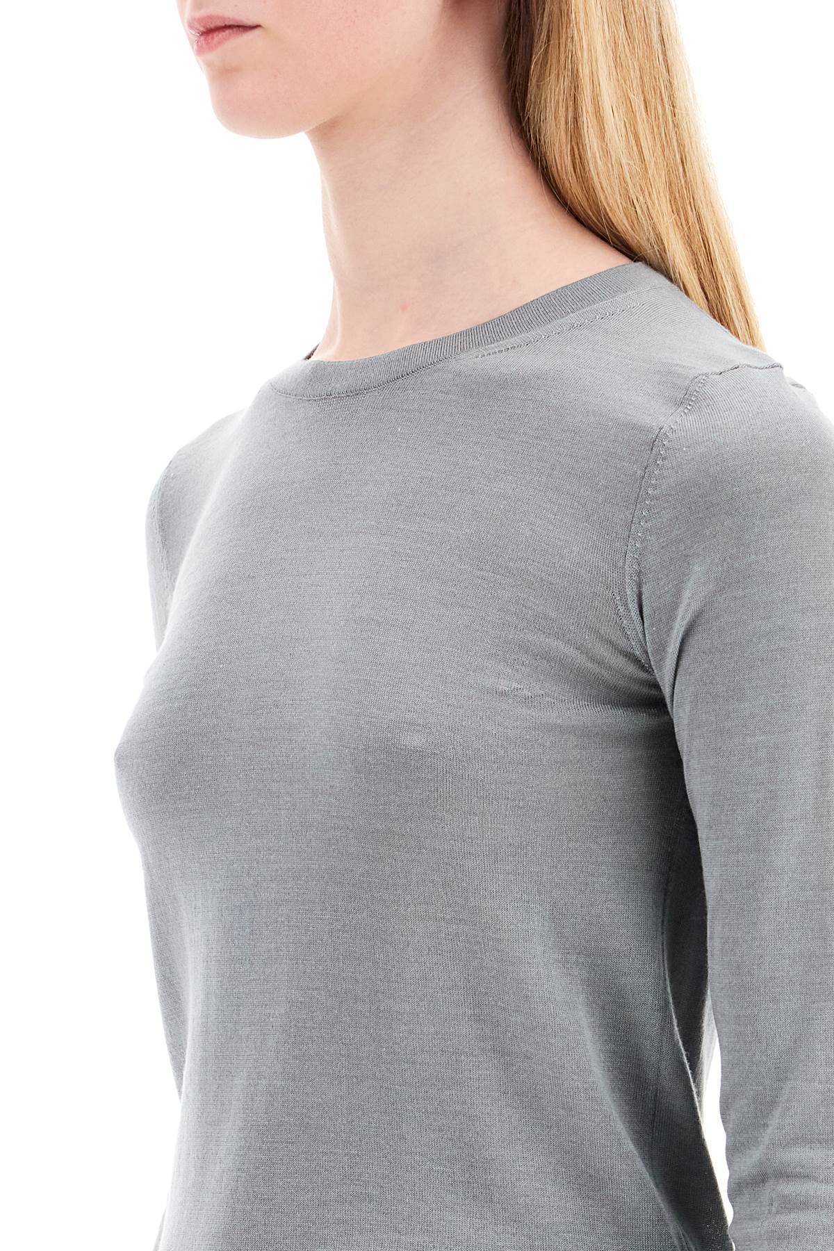 Shop Mrz 'cashmere And Silk Blend Sweater In Grey