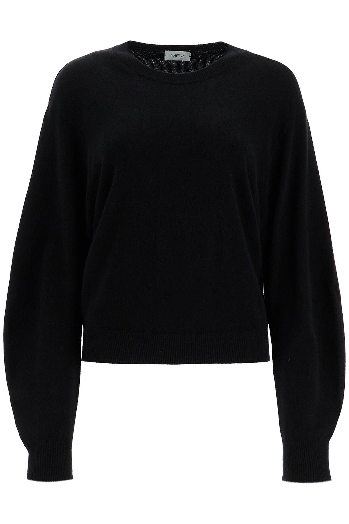 Shop Mrz Wool And Cashmere Blend Pul In Black