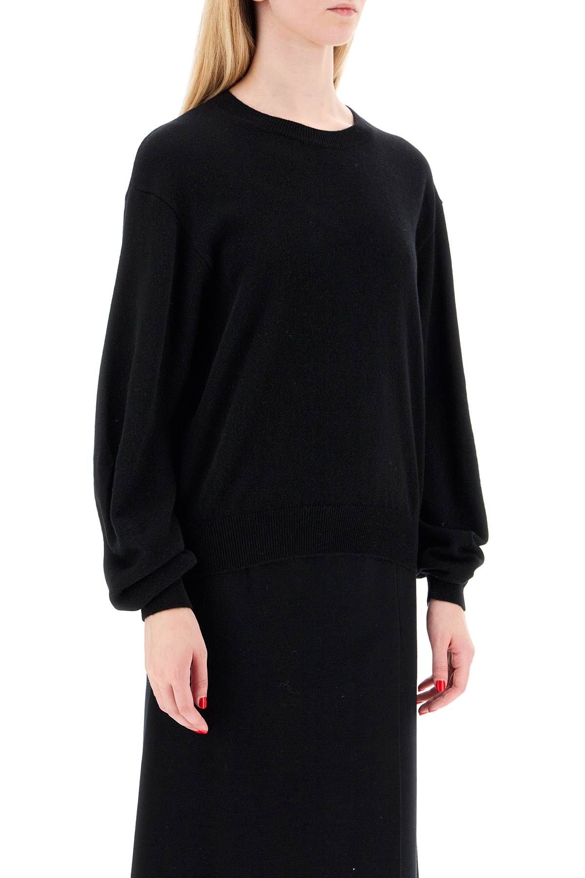 Shop Mrz Wool And Cashmere Blend Pul In Black