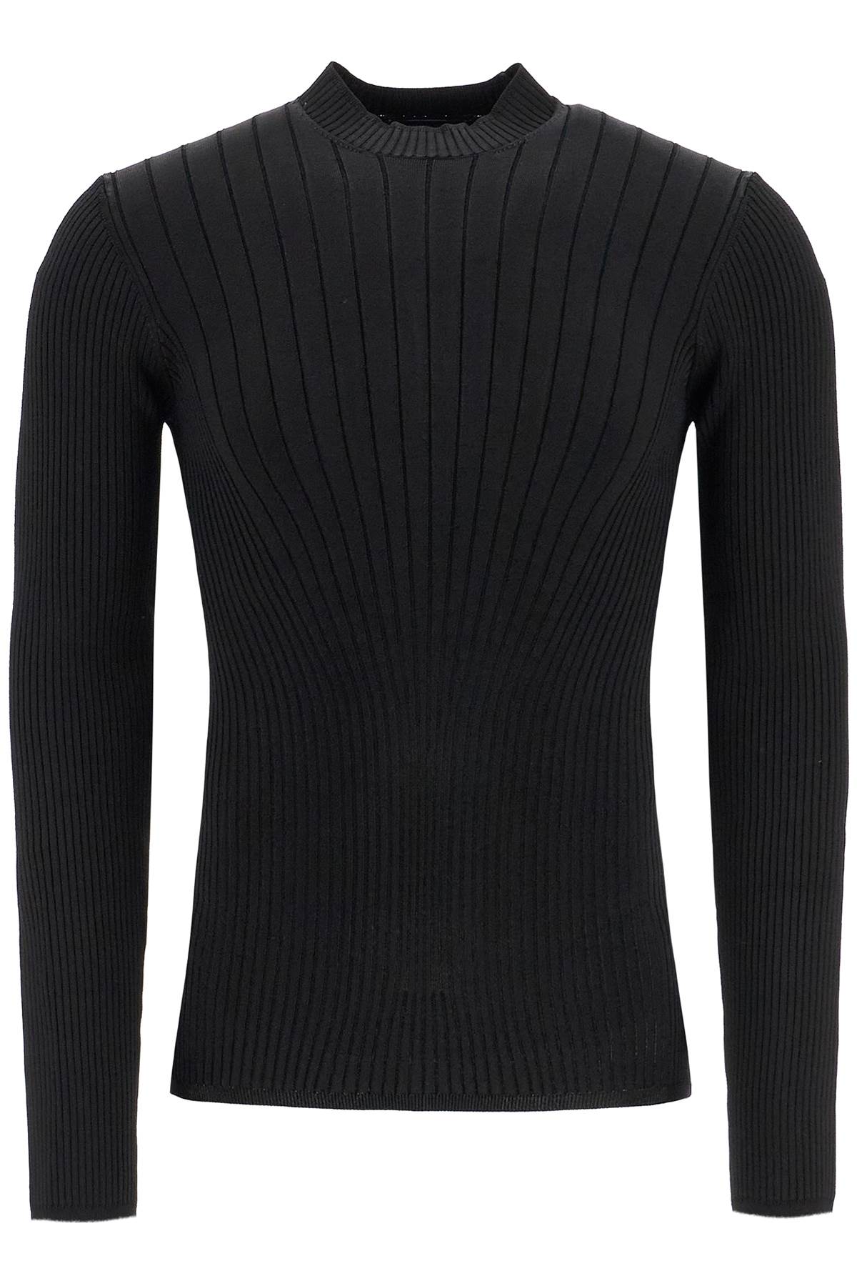 Shop Mugler Fitted Long-sleeved Top In Black