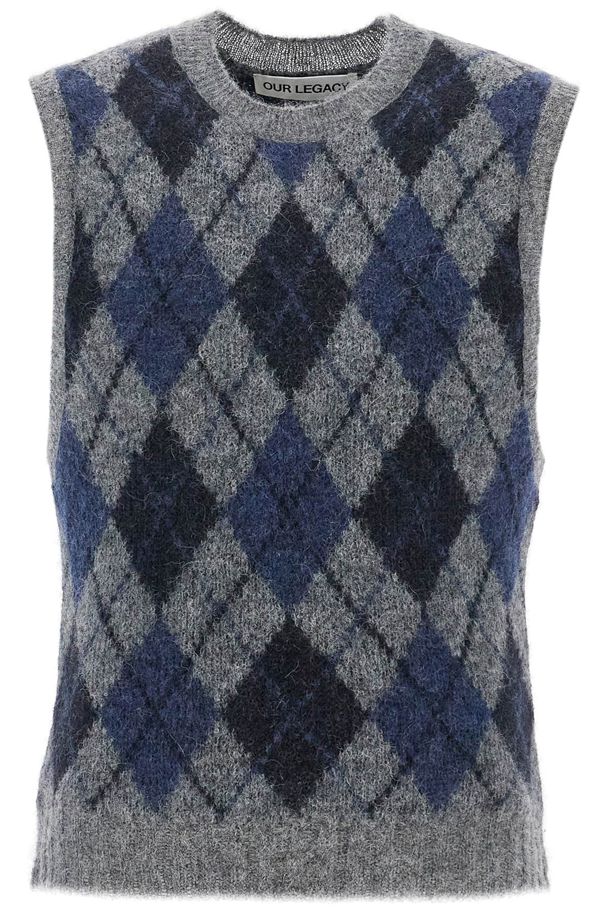 OUR LEGACY SOFT DUKE ARGYLE FORMAL KNIT VEST 