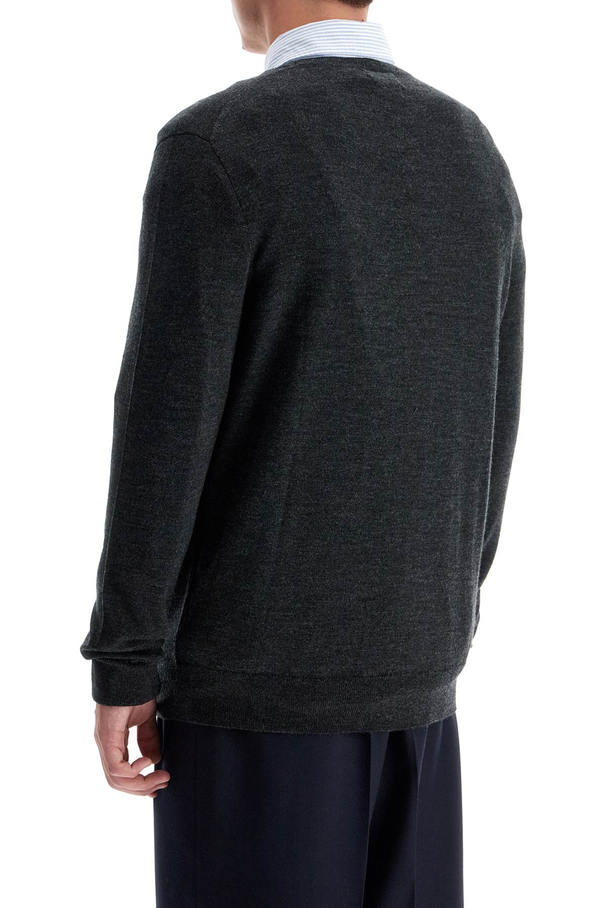 Shop Polo Ralph Lauren Crewneck Pullover With Embroidered In Grey