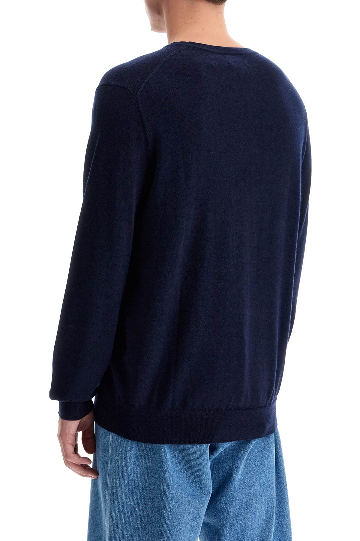 Shop Polo Ralph Lauren Crewneck Pullover With Embroidered In Blue