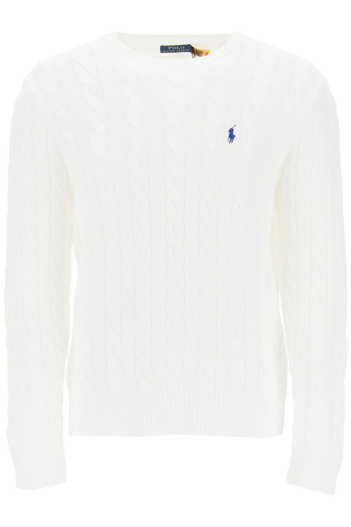 Shop Polo Ralph Lauren Cotton-knit Sweater In White