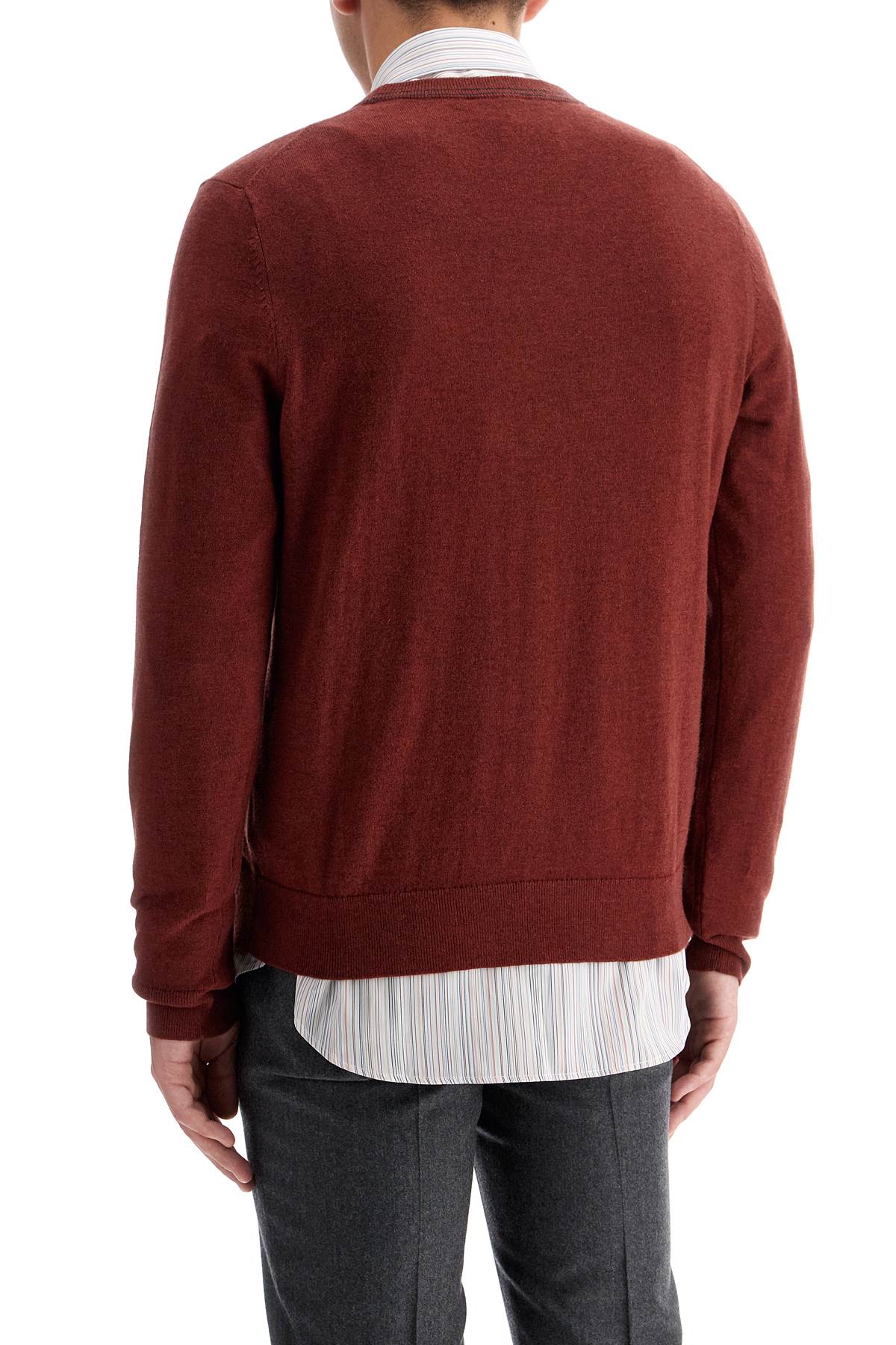 Shop Ps By Paul Smith Cotton And Wool Blend Pullover Sweater In Red