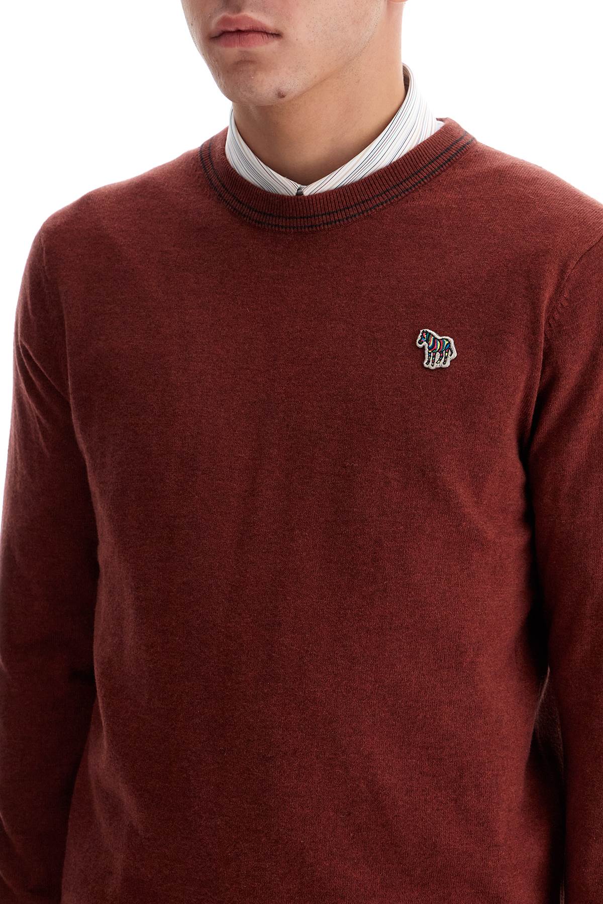 Shop Ps By Paul Smith Cotton And Wool Blend Pullover Sweater In Red