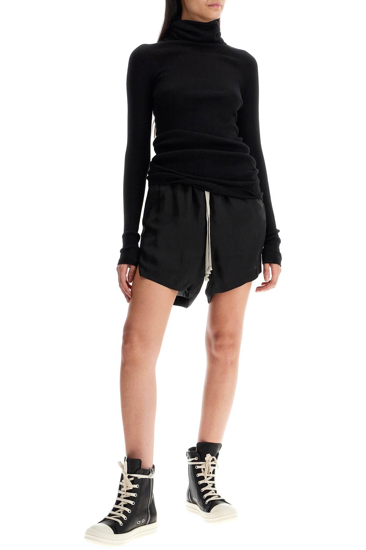 Shop Rick Owens High-neck Wool Pullover Sweater In Black