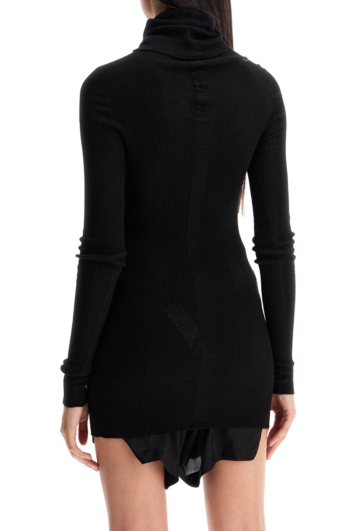 Shop Rick Owens High-neck Wool Pullover Sweater In Black