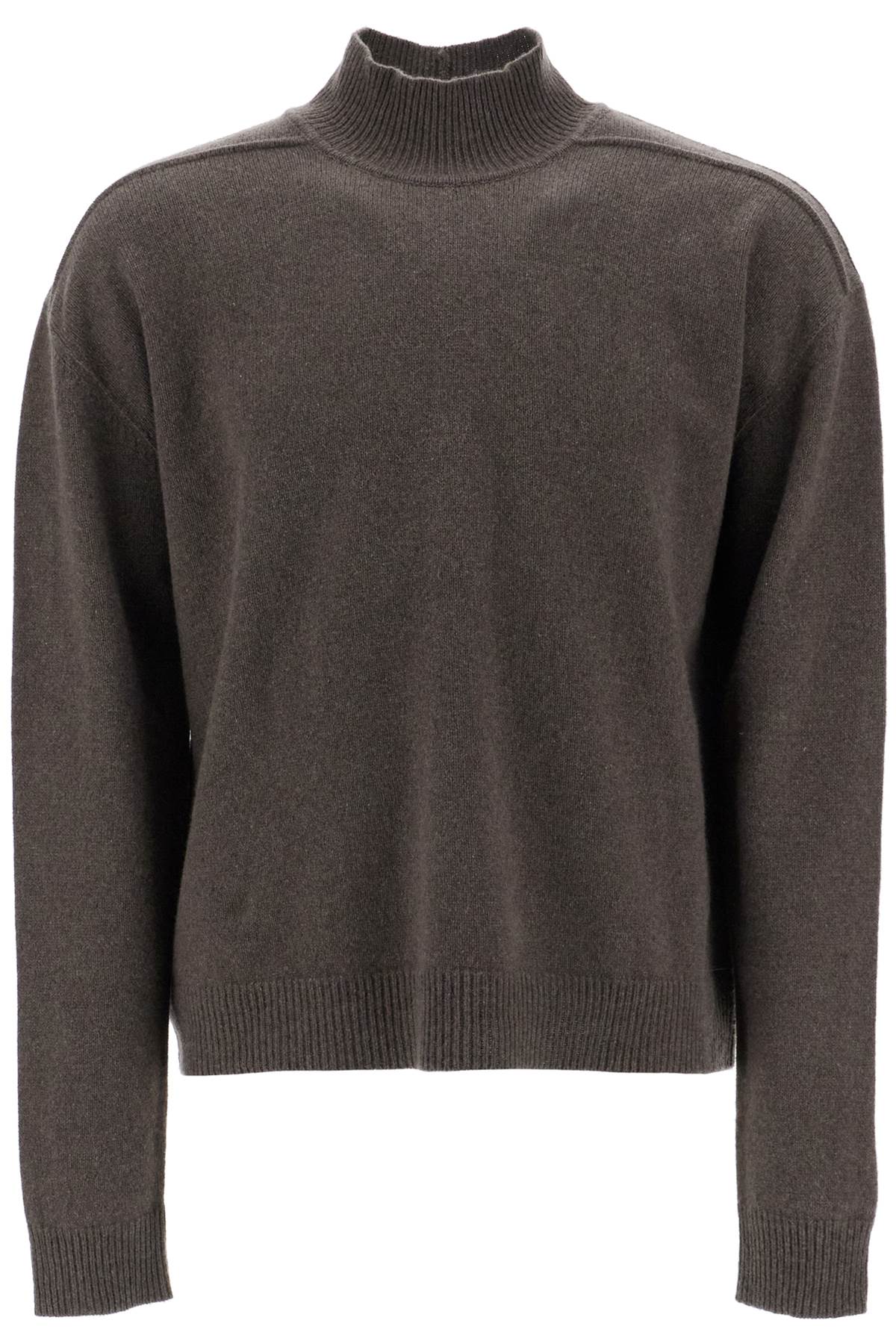 RICK OWENS HIGH-NECK CASHMERE PULLOVER SWEATER 