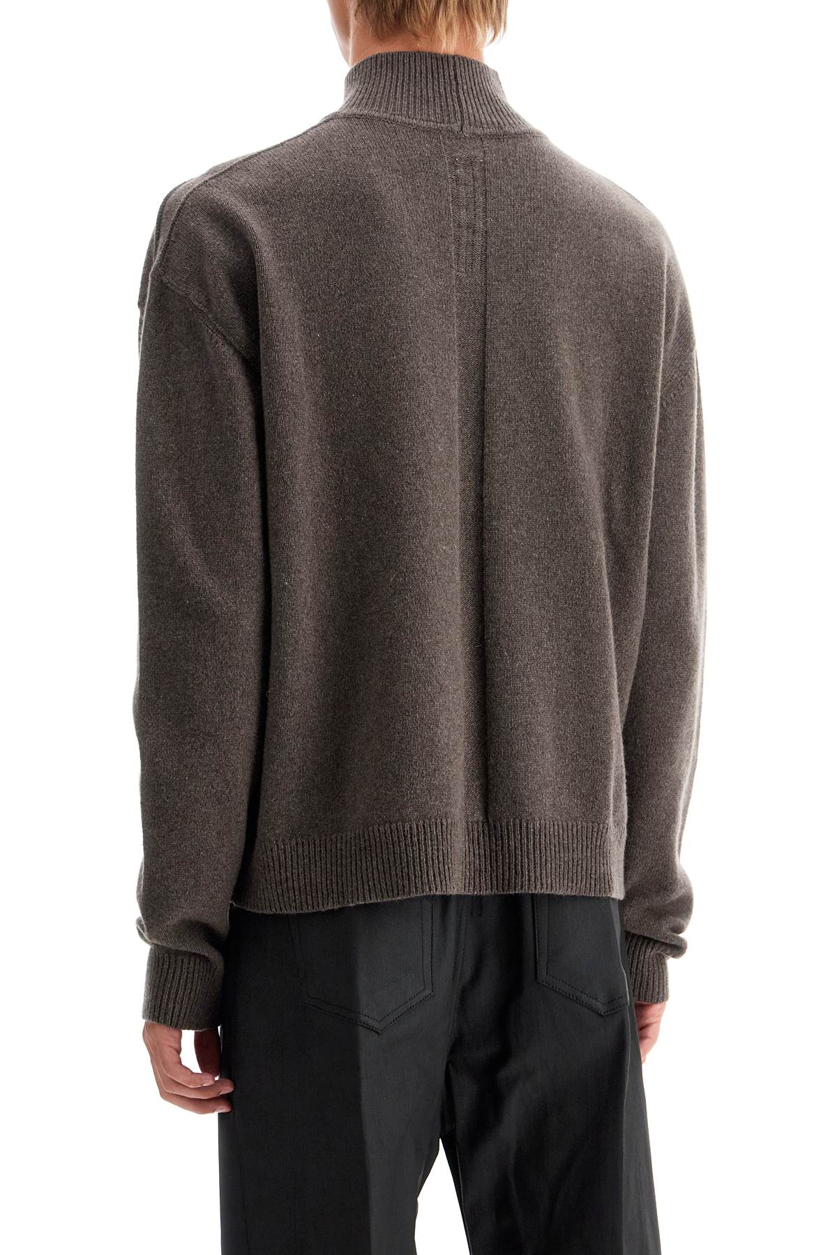 RICK OWENS HIGH-NECK CASHMERE PULLOVER SWEATER 