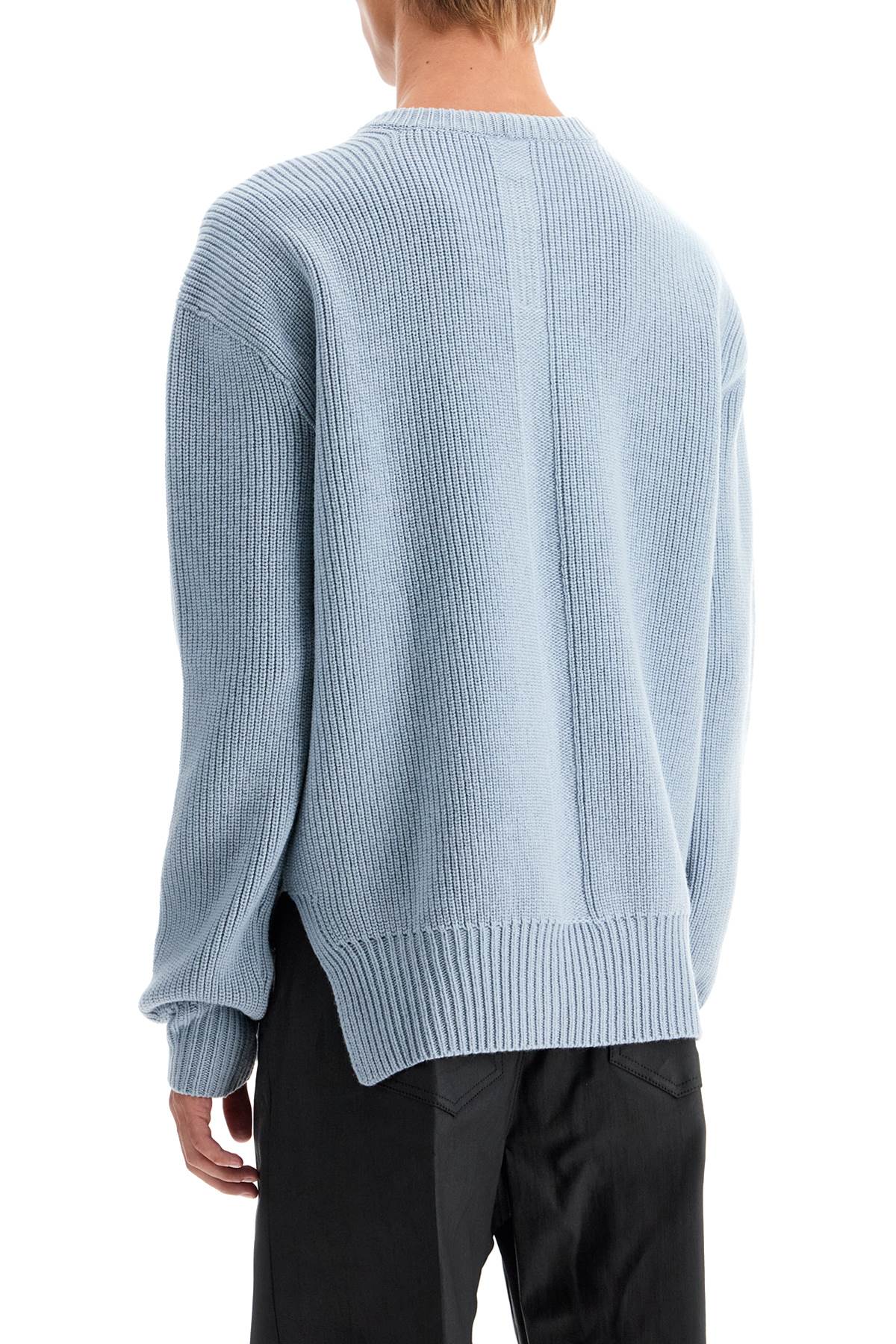 Shop Rick Owens Wool Knit Pullover Sweater In Light Blue